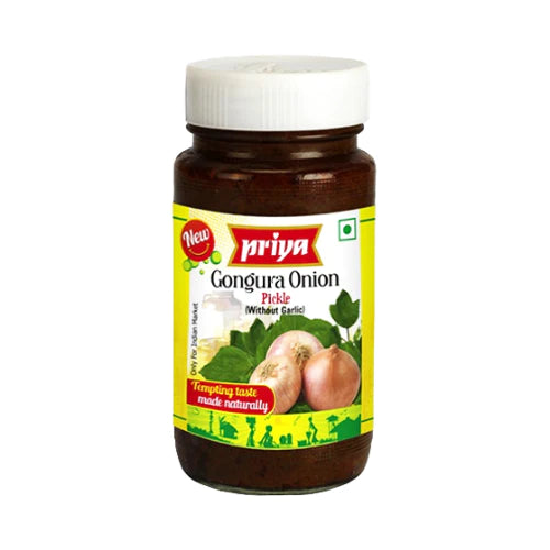 Priya Onion and Gongura Leaves Seasoning (without Garlic) Pickles - 300g